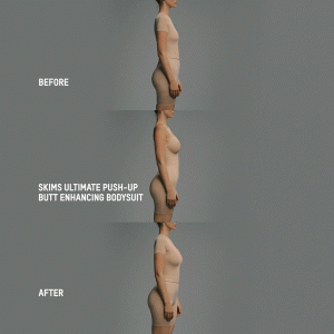 PUSH-UP BUTT ENHANCING PADDED MID THIGH BODYSUIT