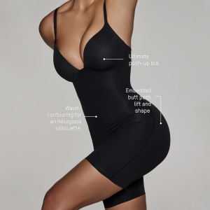 PUSH-UP BUTT ENHANCING PADDED MID THIGH BODYSUIT