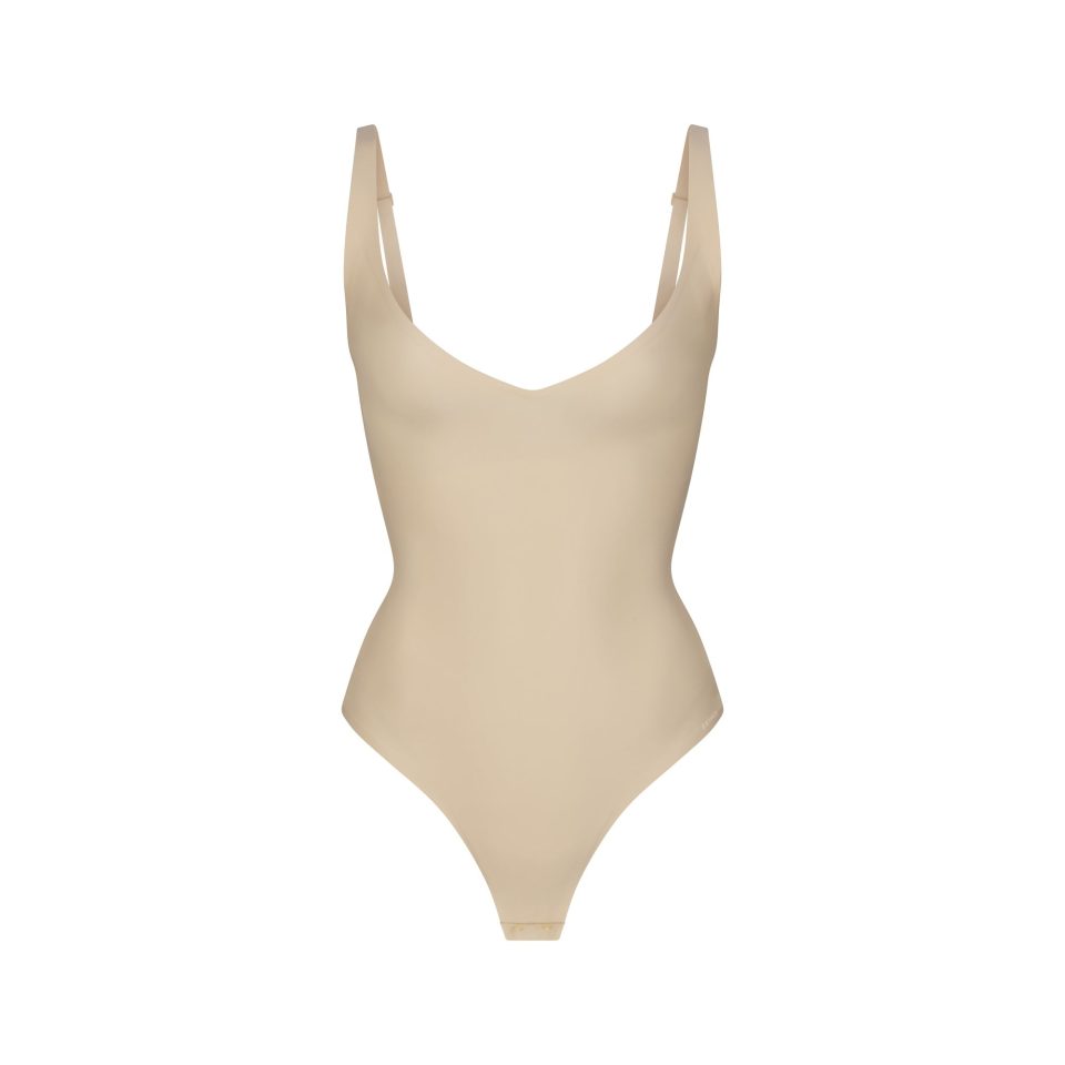 CORE SCULPT PLUNGE THONG BODYSUIT