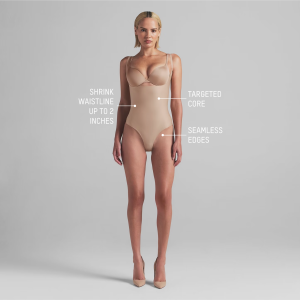 CORE SCULPT OPEN BUST THONG BODYSUIT